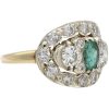 2.69ctw Oval Emerald & Diamond Ring 14K Two-Tone Gold Side