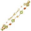 4.06ctw Peridot, Fire Opal, & Citrine Bracelet 14K Gold