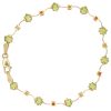 4.06ctw Peridot, Fire Opal, & Citrine Bracelet 14K Gold back