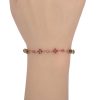 5.37ctw Garnet, Tourmaline, & Ruby Bracelet 14K Gold worn