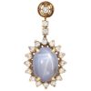 7.33ctw Natural Star Sapphire Pendant 14K Gold
