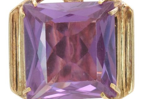 8.80ctw Lab Alexandrite Statement Ring 10K Gold