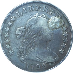 1799/8 Draped Bust Dollar VG Details NGC Plugged