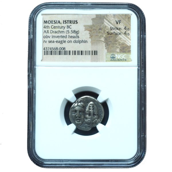 Ancient Greek Moesia, Istrus 4th Century BC. AR Drachm NGC VF