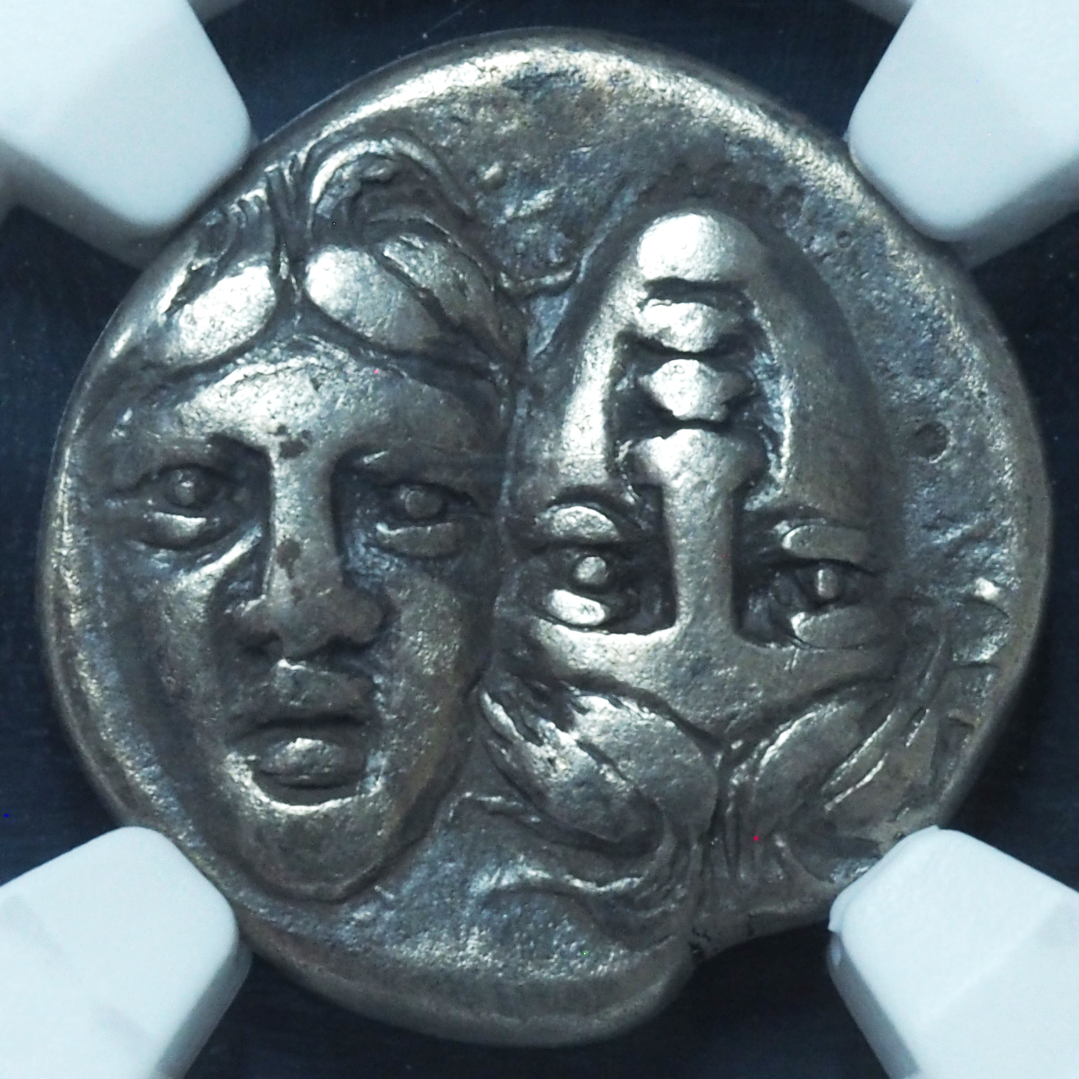 Ancient Greek Moesia, Istrus 4th Century BC. AR Drachm NGC VF