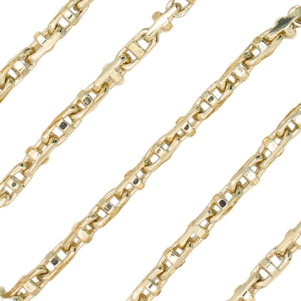 Anchor Link Chain Necklace 14K Gold 22 Inch Length links