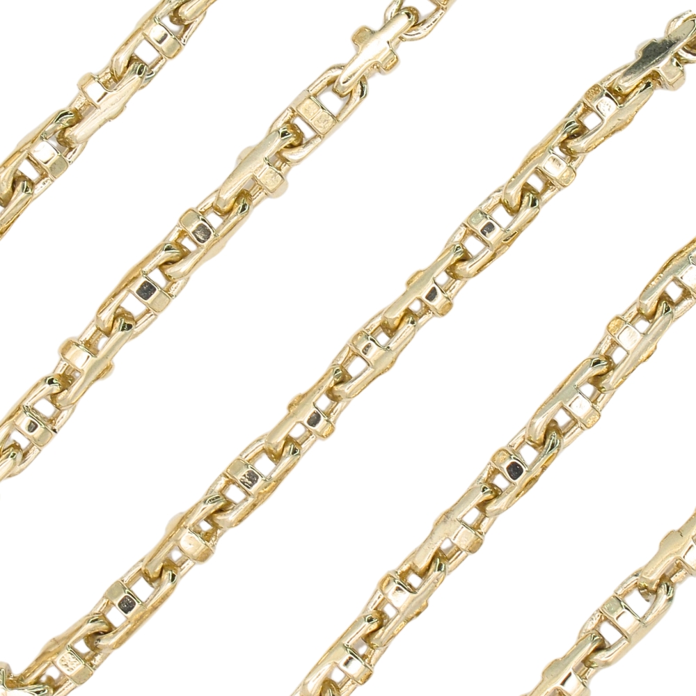 22″ Anchor Link Chain Necklace 14K Gold
