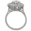 Art Deco 1.50 carat Diamond Scalloped Halo Engagement Ring GIA Certified Profile