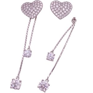 CZ Heart Earring