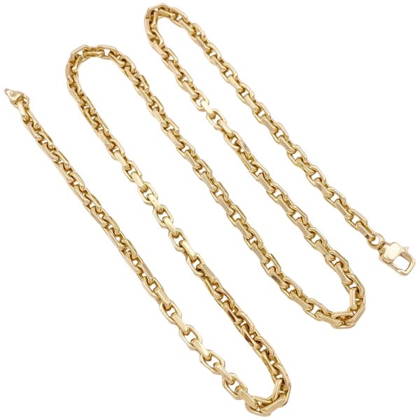 Chunky Cable Chain Necklace 14K Gold 20 Inch Length full