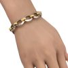 Chunky Diamond Accent Bracelet 18K Two-Tone Gold Modeled