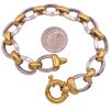 Chunky Diamond Accent Bracelet 18K Two-Tone Gold Scale