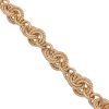 Chunky Round Link Bracelet with Rope Detail 14K Gold links