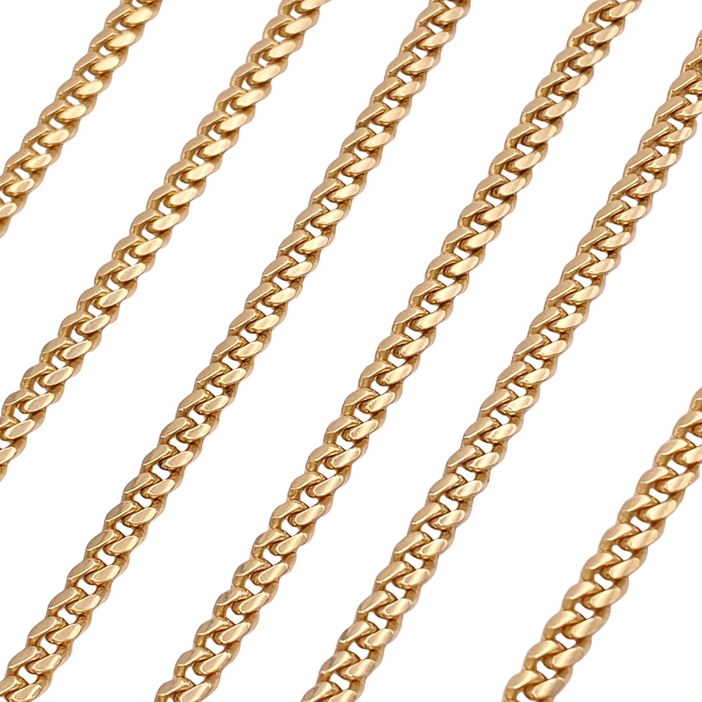 Cuban Link Chain Necklace 14K Gold 24 Inch Length