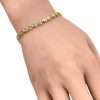 Heart Link Line Bracelet 14K Gold worn