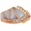Mother of Pearl Inlay Ring 14K Rose Gold