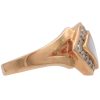 Mother of Pearl Inlay Ring 14K Rose Gold split shank side