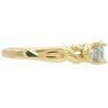 Petite 0.25ctw Aquamarine Ring 18K Two-Tone Gold side