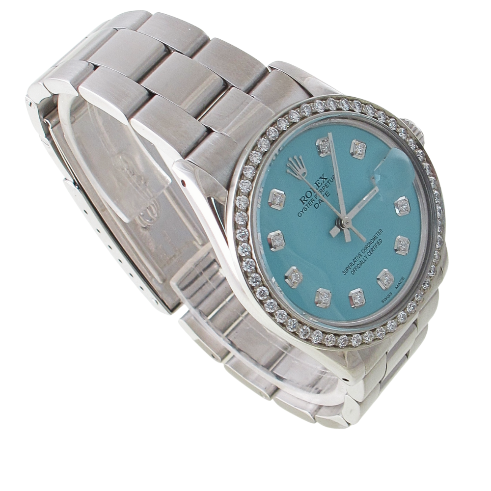 Pre-Owned Rolex 34MM Date (1982) Stainless Steel Model 15000 Right