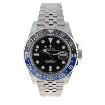 Pre-Owned Rolex GMT Master II (Batgirl) Stainless Steel (2021) Model 126710BLNR Front