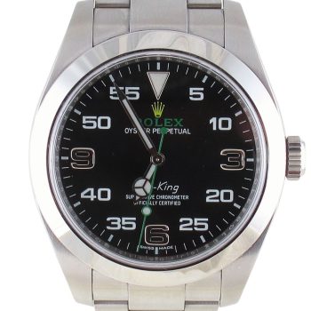 Pre-Owned Unpolished Rolex 40MM Air King (2019) Stainless Steel#116900