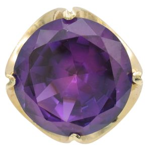 Retro 24.75ct Lab Alexandrite Ring 14K Gold