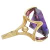 Retro 24.75ct Lab Alexandrite Ring 14K Gold side
