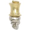 Skull in Top Hat Pendant with 0.30ctw Diamond Inset Eyes 18K Gold back