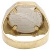 US Platinum 2001 Coin Ring in 14K Gold back