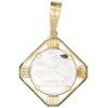 US Platinum Coin Pendant in 14K Yellow Gold back