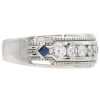 Vera Wang 1.0ctw Diamond Men's Band Ring 14K White Gold side