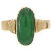 Vintage Apple Green Jade Ring 18K Gold