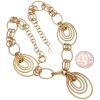 Vintage Oval Link Statement Necklace 14K Gold size