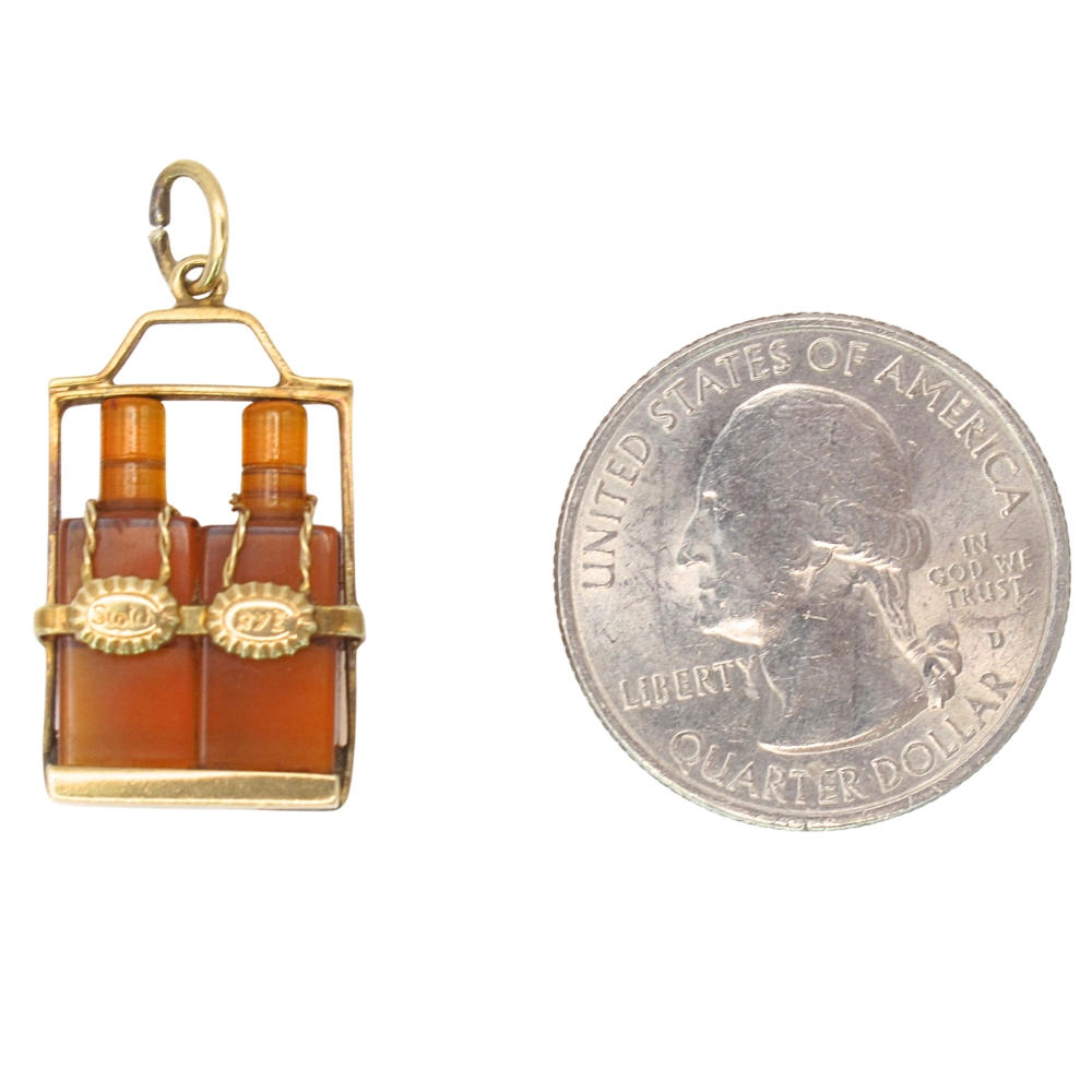 Vintage Scotch & Rye Whiskey Decanters Charm 14K Gold size Vintage Scotch & Rye Whiskey Decanters Charm 14K Gold size