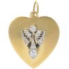 0.23ctw Diamond Angel Heart Charm 14K Two-Tone Gold