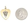 0.23ctw Diamond Angel Heart Charm 14K Two-Tone Gold size