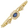 1.64ctw Natural Sapphire Bangle Bracelet 18K Gold