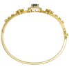 1.64ctw Natural Sapphire Bangle Bracelet 18K Gold profile
