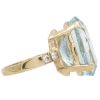 14.41ctw Oval Aquamarine Statement Ring 14K Gold side
