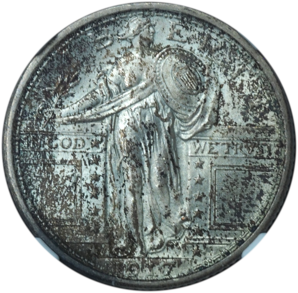 1917 Type 1 Standing Liberty Quarter MS67 FH NGC – Near-Perfect Full Head Gem of Early American Silver