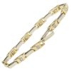 1ctw Diamond Casual Sport Bracelet 14K White Yellow Gold clasp