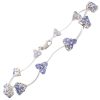 2.15ctw Tanzanite Cluster Line Bracelet 14K White Gold front