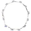 2.15ctw Tanzanite Cluster Line Bracelet 14K White Gold side