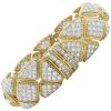 20ct Diamond Bombe Bracelet 18K Yellow Gold & Platinum Back