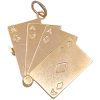 4 Ace Cards Articulated Moving Charm 14K Gold