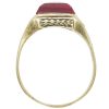 6.22ct Ruby Engraved Vintage Ring 14K Yellow Gold Profile