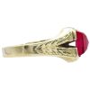 6.22ct Ruby Engraved Vintage Ring 14K Yellow Gold Side