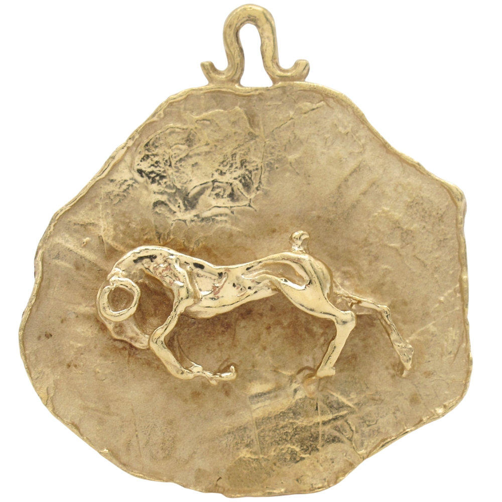 Aries The Ram Zodiac Pendant or Charm 14K Gold