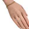 Cable Link Vintage Bracelet 14K Yellow Gold 7 inches Modeled