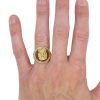 Carnelian Mythological Satyr Vintage Ring 18K Yellow Gold Modeled (1)
